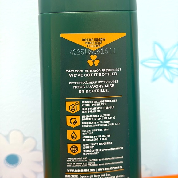 New Irish Spring Exfoliates For A Deep Clean Body Wash Active Scrub 24HR Fresh ! - Picture 6 of 7